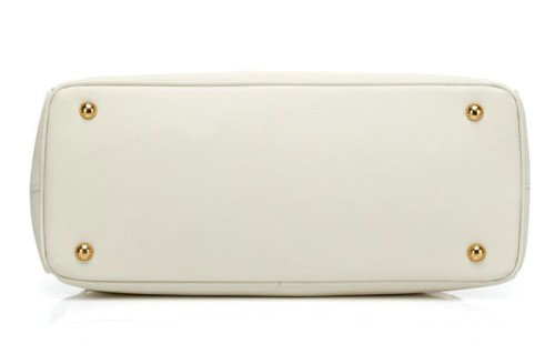 2014 Prada saffiano calfskin tote bag BN1786 white